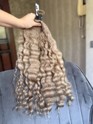 Curly natural hair, 21.5" (55 cm), 141 g — #LO124 — photo 2