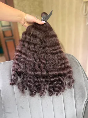 Curly natural hair, 19.5" (49 cm), 157 g — #LO157
