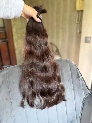 Wavy natural hair, 23" (59 cm), 72 g — #AA8989