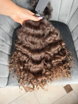 Curly natural hair, 17.5" (45 cm), 125 g — #TY19 — photo 3