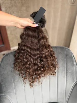 Curly natural hair, 17.5" (45 cm), 125 g — #TY19 — photo 2