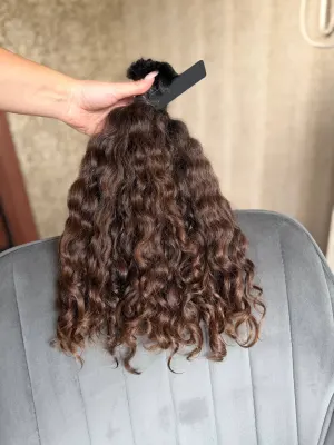 Curly natural hair, 17" (43 cm), 186 g — #UU85 — photo 3