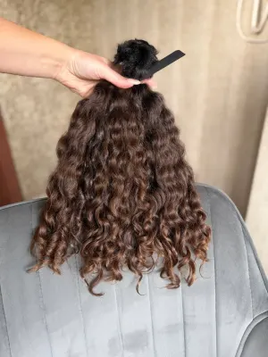 Curly natural hair, 17" (43 cm), 186 g — #UU85 — photo 2