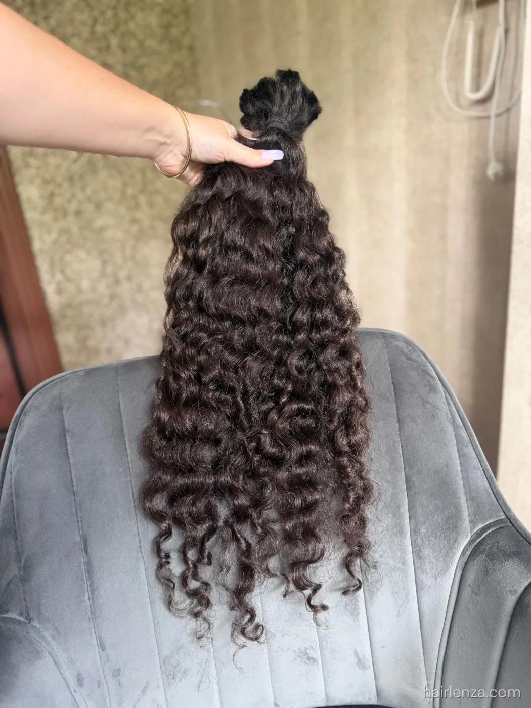Curly natural hair, 25.5" (65 cm), 166 g — #TY24
