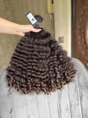 Curly natural hair, 18" (46 cm), 200 g — #UU130 — photo 2