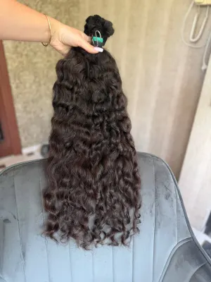 Curly natural hair, 24.5" (62 cm), 194 g — #UU97 — photo 2