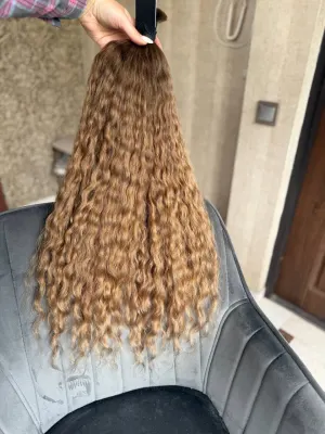 Curly natural hair, 29.5" (75 cm), 208 g — #LO152 — photo 2