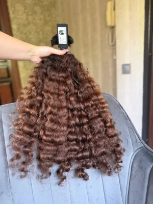 Curly natural hair, 22" (56 cm), 173 g — #UU117 — photo 3