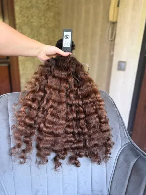 Curly natural hair, 22" (56 cm), 173 g — #UU117 — photo 2