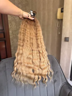 Curly natural hair, 25.5" (65 cm), 137 g — #DK67