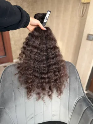 Curly natural hair, 21.5" (55 cm), 137 g — #TY4 — photo 2
