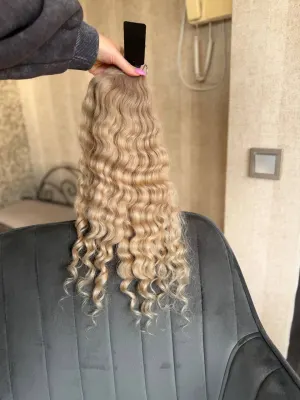 Curly natural hair, 22" (56 cm), 118 g — #LO118 — photo 2