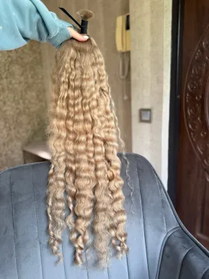 Curly natural hair, 30" (76 cm), 141 g — #LO146 — photo 3