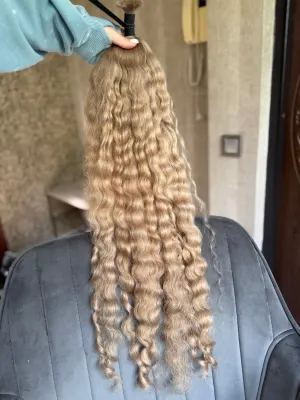 Curly natural hair, 30" (76 cm), 141 g — #LO146 — photo 2