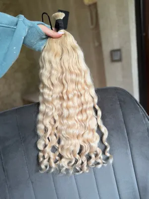 Curly natural hair, 19.5" (49 cm), 127 g — #LO233