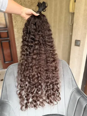 Curly natural hair, 33.5" (85 cm), 274 g — #UU158 — photo 2