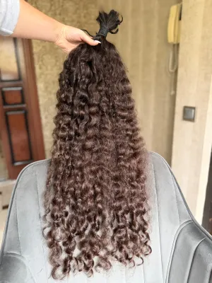 Curly natural hair, 33.5" (85 cm), 274 g — #UU158