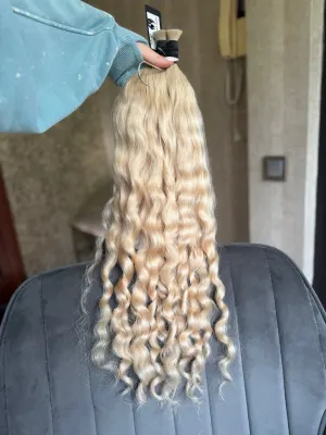 Curly natural hair, 24" (61 cm), 202 g — #LO230 — photo 2