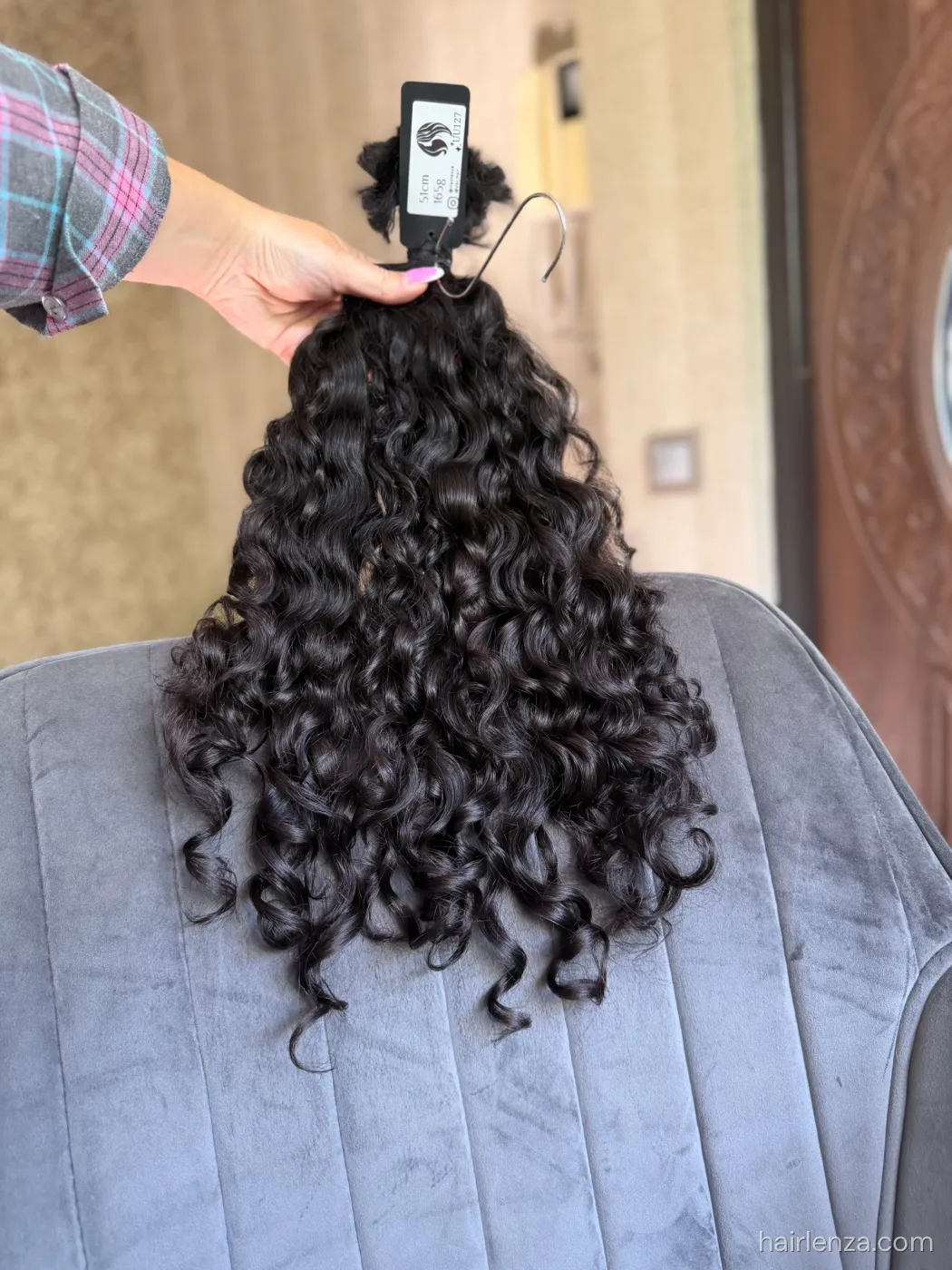 Curly natural hair, 20" (51 cm), 165 g — #UU127