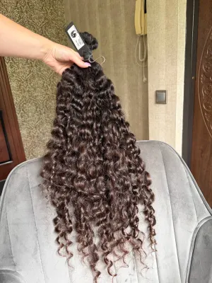 Curly natural hair, 27.5" (70 cm), 180 g — #UU131 — photo 2