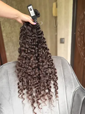 Curly natural hair, 27.5" (70 cm), 180 g — #UU131