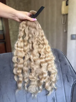 Curly natural hair, 20.5" (52 cm), 135 g — #LO144 — photo 2