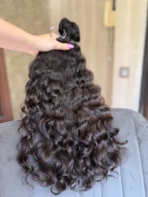 Curly natural hair, 21" (53 cm), 177 g — #UU82 — photo 2