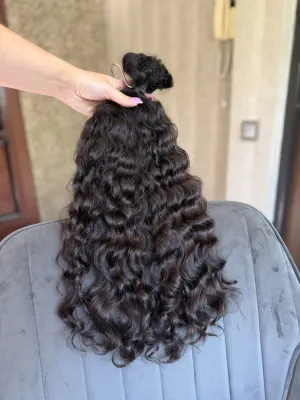 Curly natural hair, 21" (53 cm), 177 g — #UU82 — photo 3