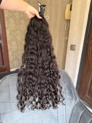 Curly natural hair, 29.5" (75 cm), 235 g — #UU122 — photo 4