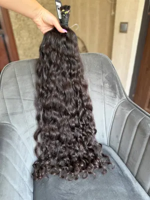 Curly natural hair, 29.5" (75 cm), 235 g — #UU122 — photo 3