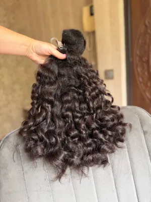 Curly natural hair, 18" (46 cm), 210 g — #AY99 — photo 3