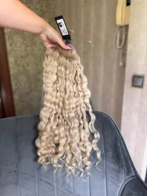 Curly natural hair, 22" (56 cm), 129 g — #LO211 — photo 2
