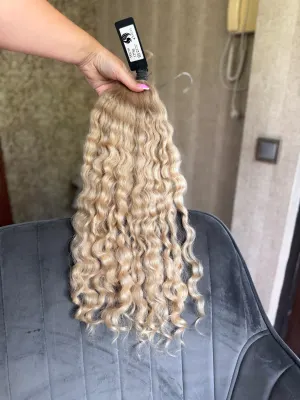 Curly natural hair, 22" (56 cm), 129 g — #LO211