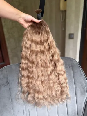 Wavy natural hair, 23" (58 cm), 153 g — #LO222 — photo 3