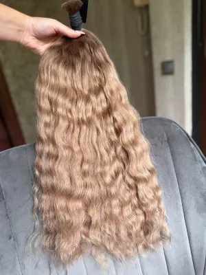 Wavy natural hair, 23" (58 cm), 153 g — #LO222 — photo 2
