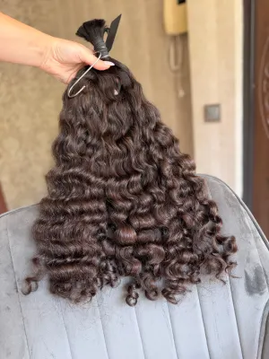 Curly natural hair, 21.5" (55 cm), 195 g — #UU139 — photo 3