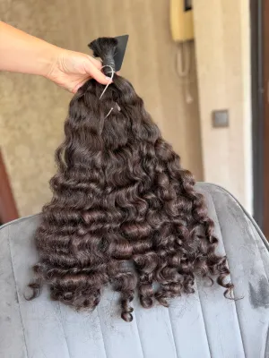 Curly natural hair, 21.5" (55 cm), 195 g — #UU139 — photo 4
