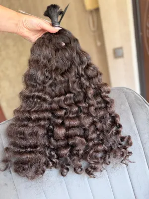 Curly natural hair, 21.5" (55 cm), 195 g — #UU139 — photo 2