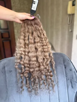 Curly natural hair, 23" (58 cm), 119 g — #LO214 — photo 2