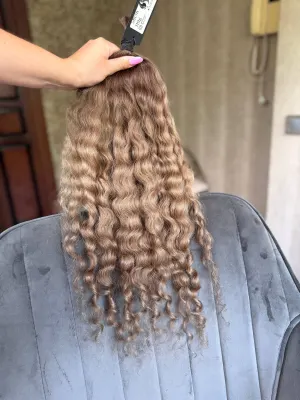 Curly natural hair, 23" (58 cm), 119 g — #LO214