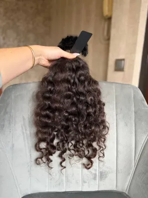Curly natural hair, 18" (46 cm), 119 g — #UU52 — photo 2