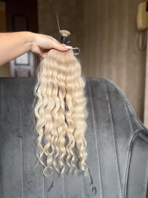 Curly natural hair, 18.5" (47 cm), 77 g — #DK53