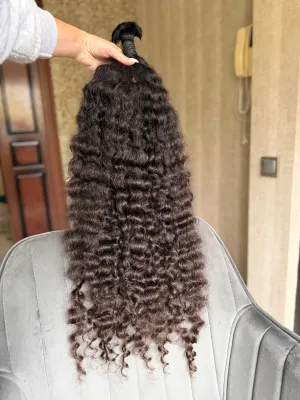 Curly natural hair, 31.5" (80 cm), 254 g — #UU159 — photo 2