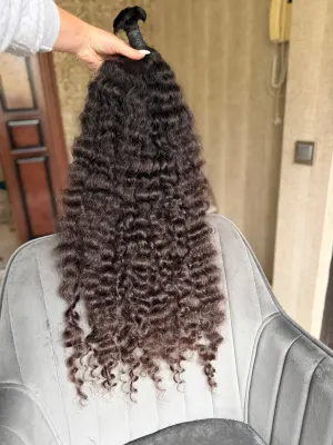 Curly natural hair, 31.5" (80 cm), 254 g — #UU159 — photo 4