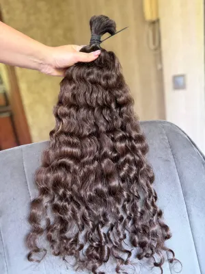 Curly natural hair, 22.5" (57 cm), 121 g — #UU118 — photo 3