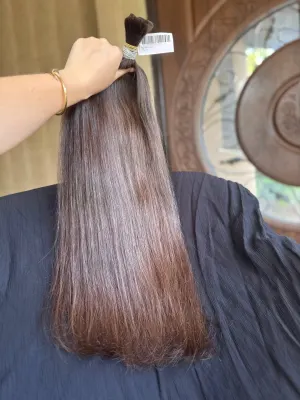 Straight natural hair, 25.5" (65 cm), 146 g — #AA4860 — photo 3