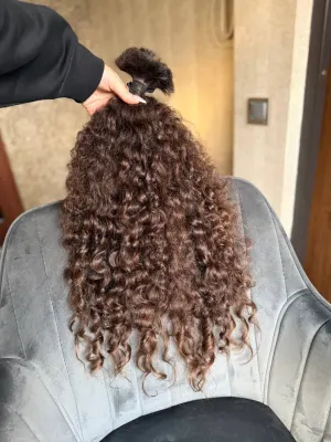 Curly natural hair, 24.5" (62 cm), 160 g — #AA1026