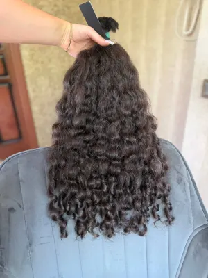 Curly natural hair, 23" (58 cm), 215 g — #UU100 — photo 3