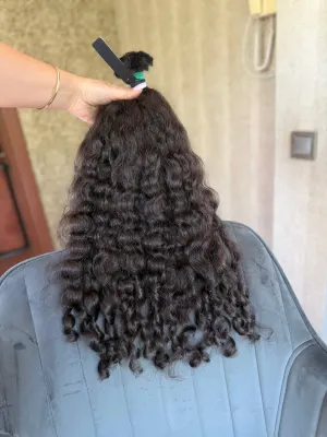 Curly natural hair, 23" (58 cm), 215 g — #UU100 — photo 2