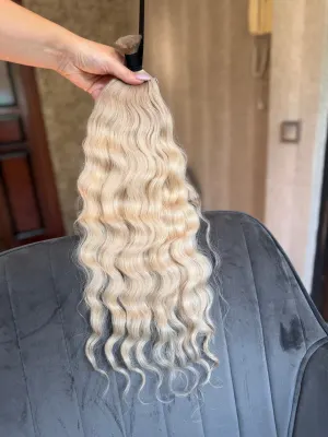 Curly natural hair, 23" (58 cm), 121 g — #LO93 — photo 3